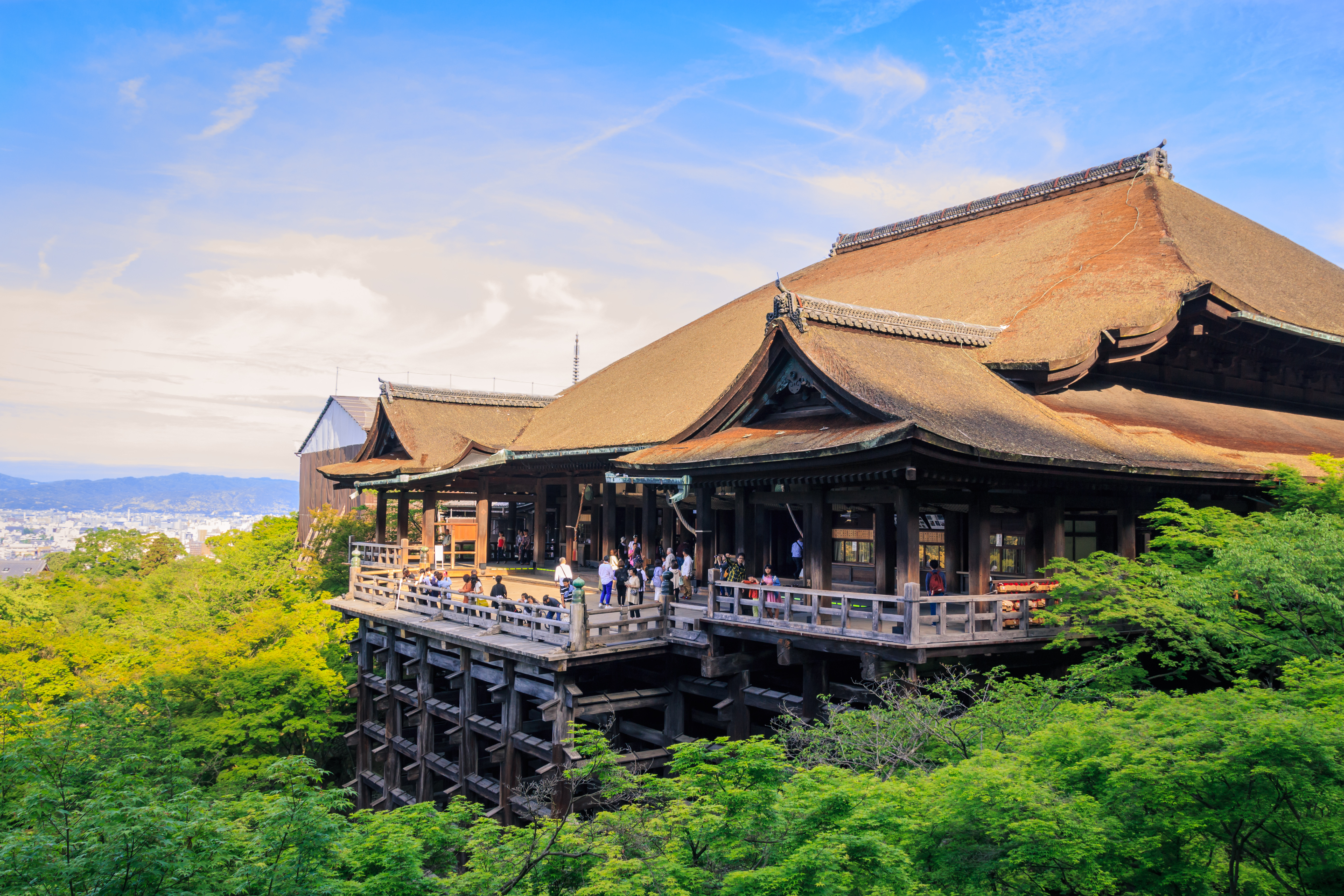 Imagen del templo Kiyomizu-dera en Kyoto, Japón.